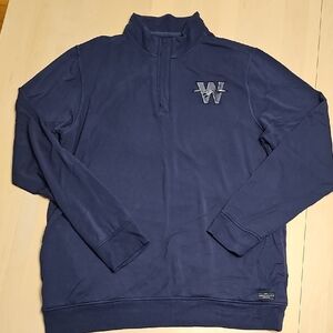 Travis Mathew Dark Blue Zip-Up Sweater